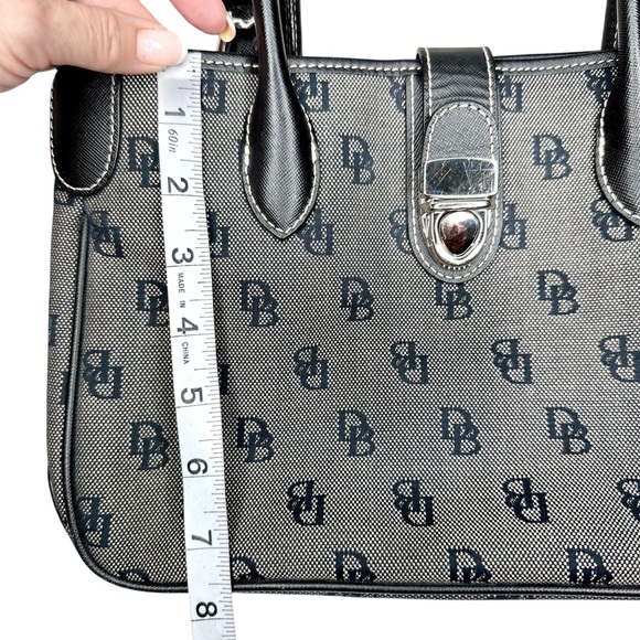 Dooney & Bourke Signature Double Handle Tote Bag Small Black Vintage Purse - Picture 14 of 16